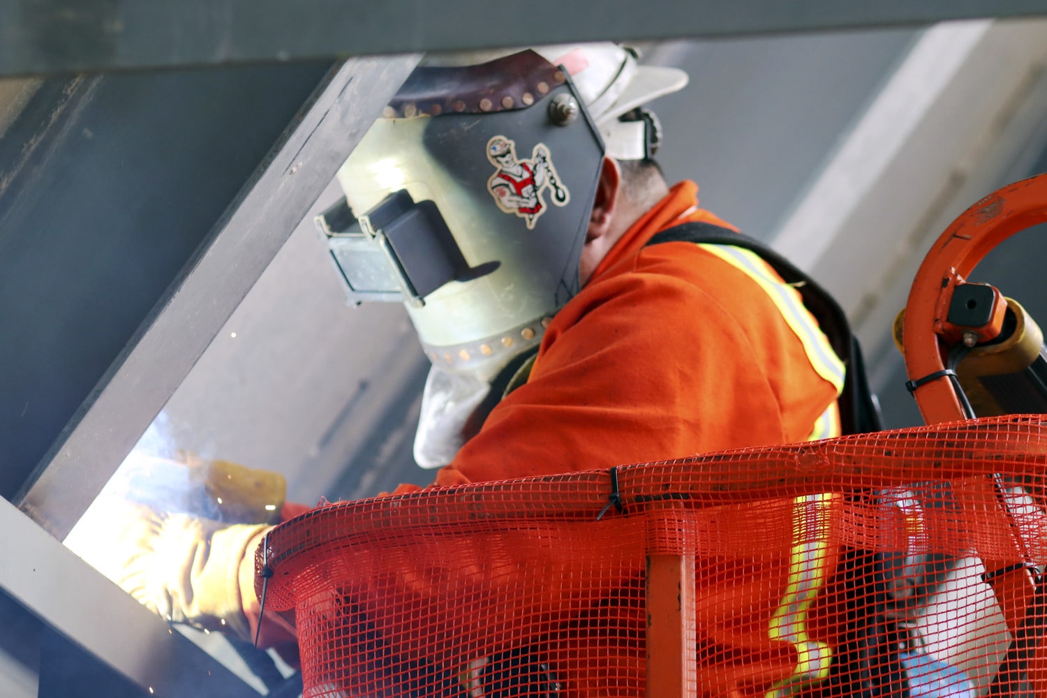 Welder working at Mt. Storm